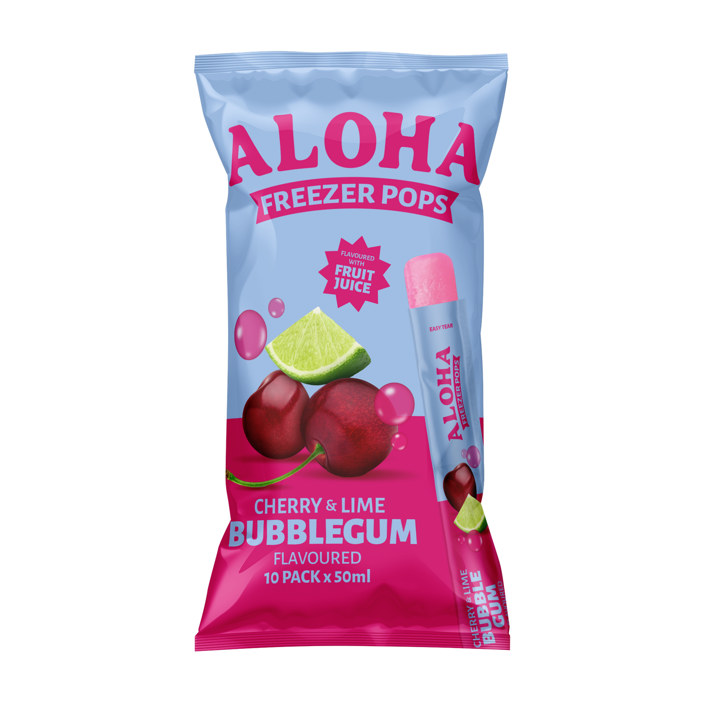 Aloha Bubblegum Freezer Pops 50ml