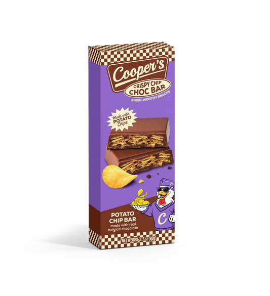 Cooper's Choco bar with potato crisps