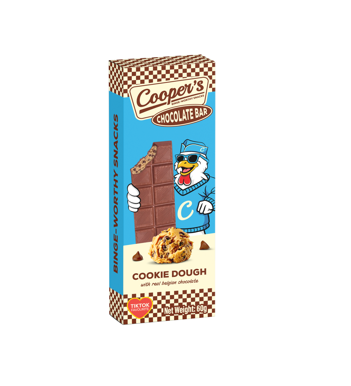 Cooper’s Binge-Worthy Snacks choco bar with cookie dough