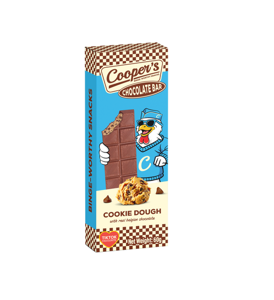 Cooper’s Binge-Worthy Snacks choco bar with cookie dough