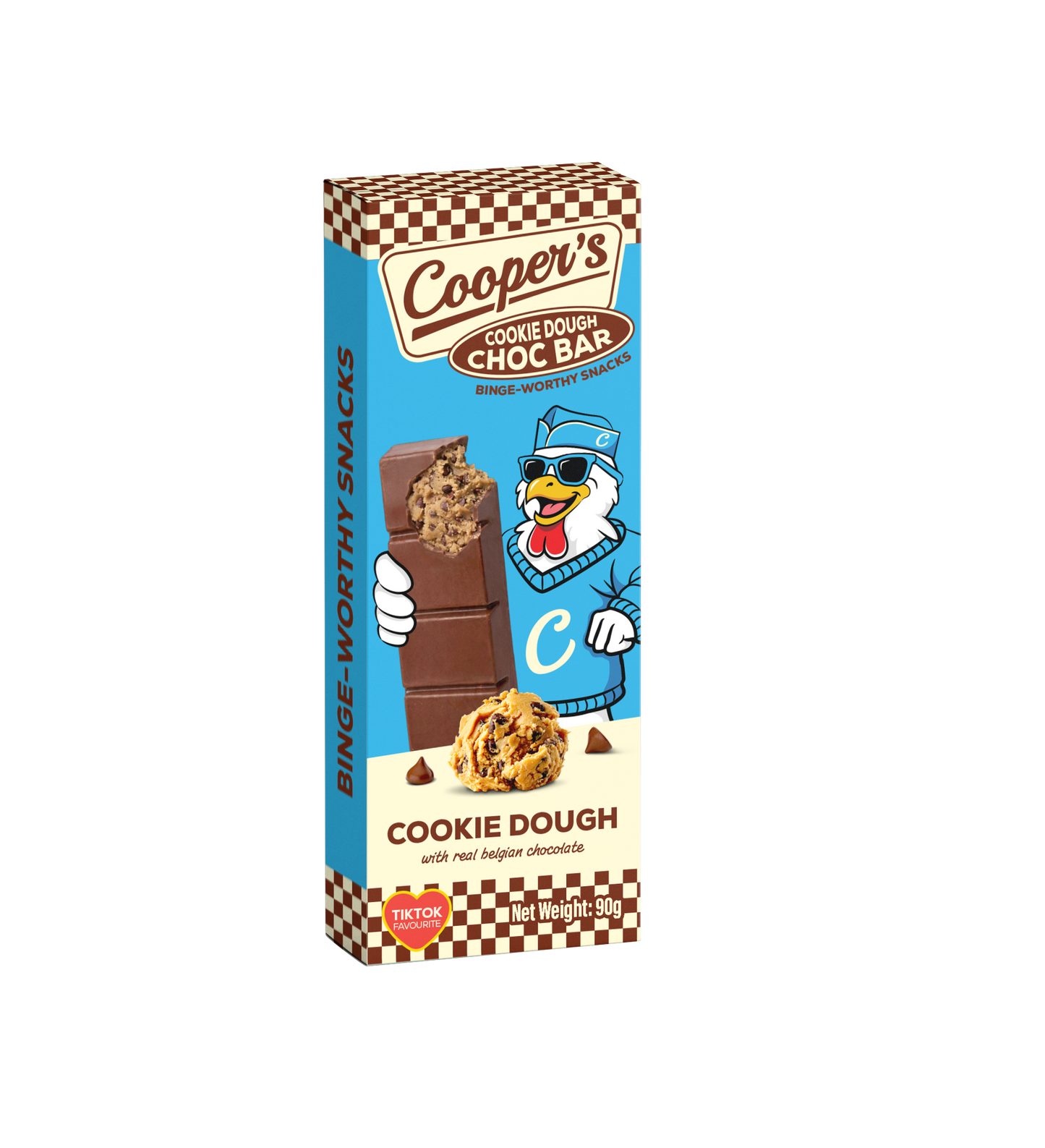 Cooper's choco bar with cookie dough