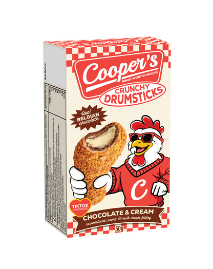 Cooper’s Binge-Worthy Snacks Crunchy DrumChicks Chocolate Chicken Viral Snack