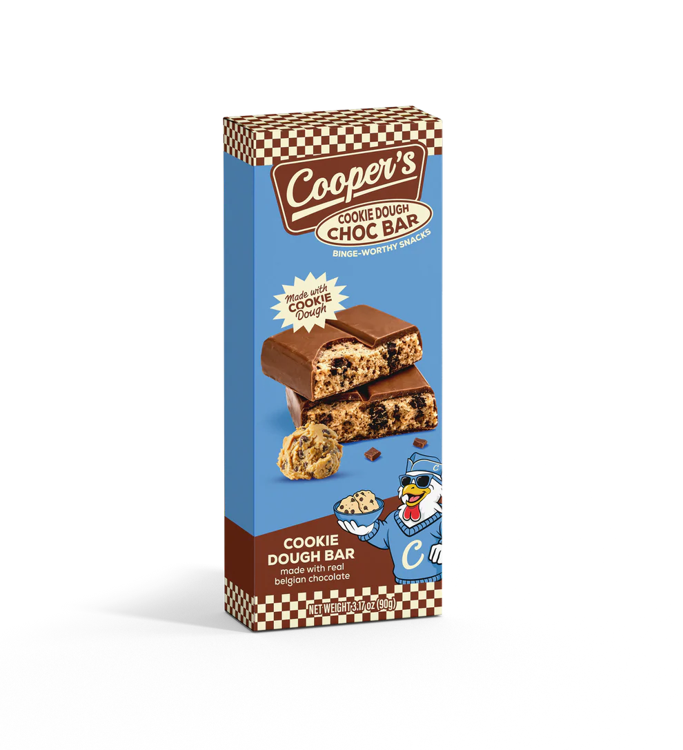 Cooper's choco bar with cookie dough