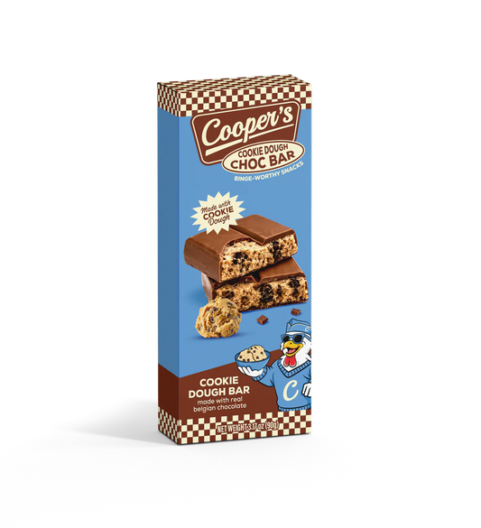 Cooper's choco bar with cookie dough