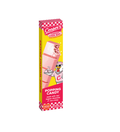 Cooper's choco bar with popping candy