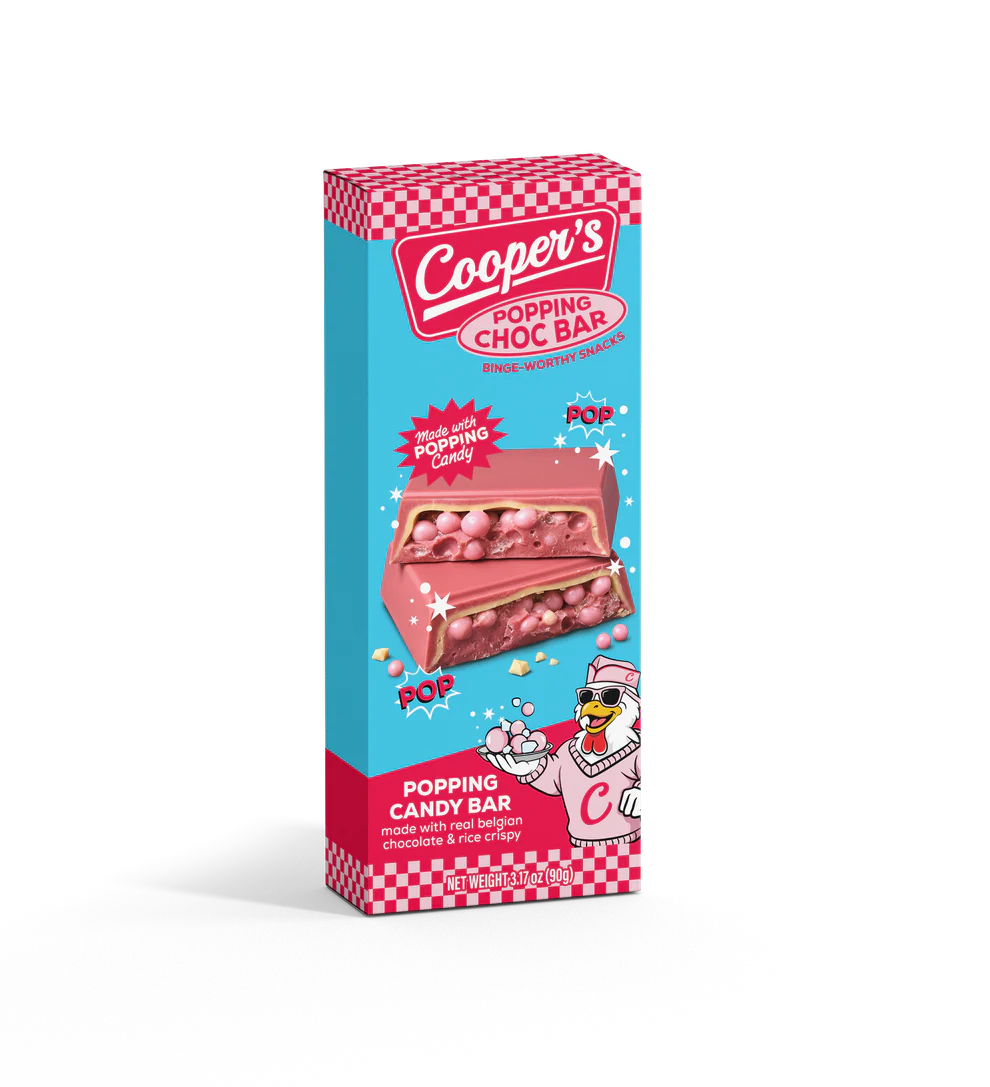 Cooper's choco bar with popping candy
