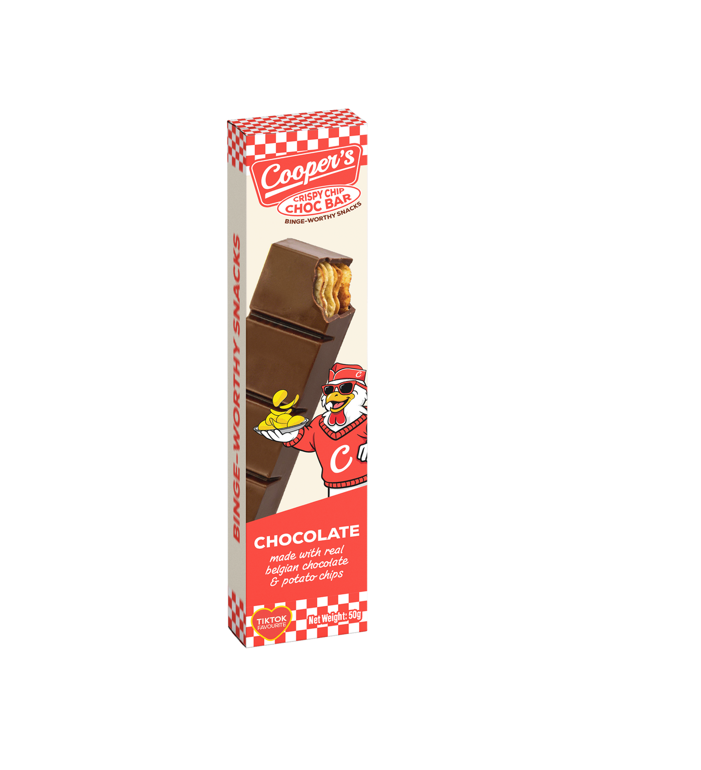 Cooper's Choco bar with potato crisps