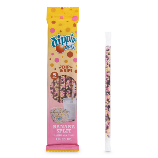 Dippin' Dots Banana Split Milk Straws