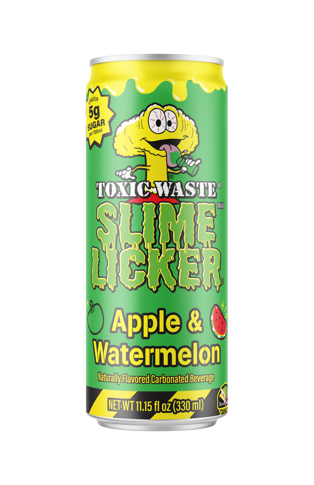 Slime Licker Sour Green Apple Watermelon Soda Can
