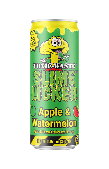 Slime Licker Sour Green Apple Watermelon Soda Can